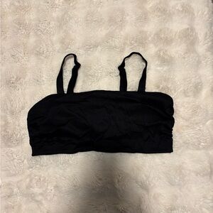 Old Navy Black Ribbed Bikini Top Bralette Style Scoop Neck Swimwear XXL